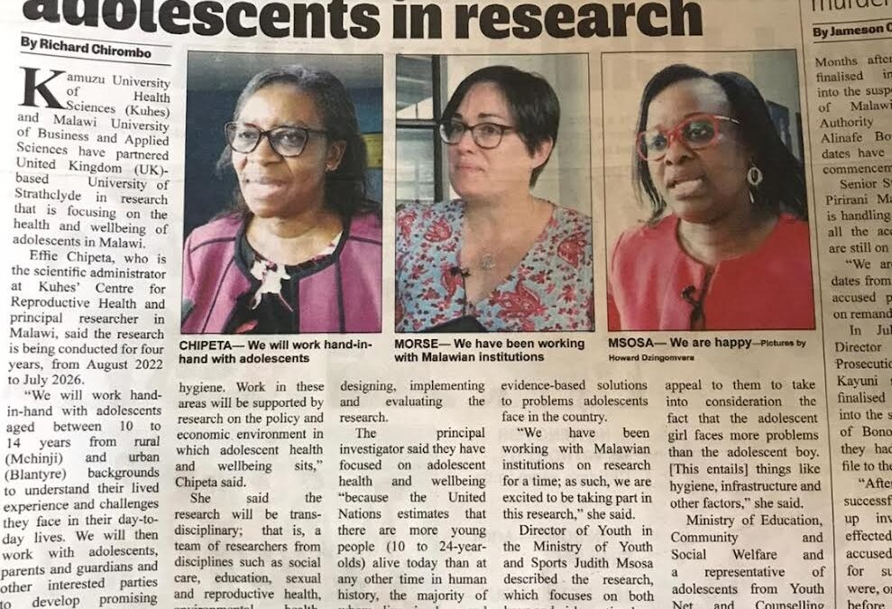 MW, UK universities target adolescents in research